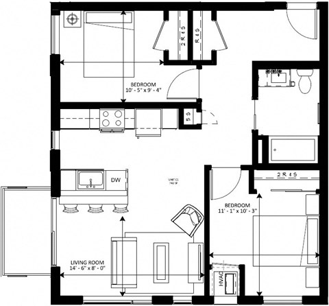 Lake Street Dwelling floorplan